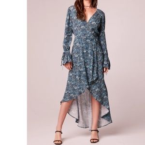 Band of the Free Jewel Dress Teal Floral Hi Low Maxi Dress NWT $119 Small